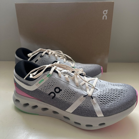 NIB Men's On Cloudsurfer 2 - NIB - Size 12.5 - White / Mineral pink green - Picture 4 of 10